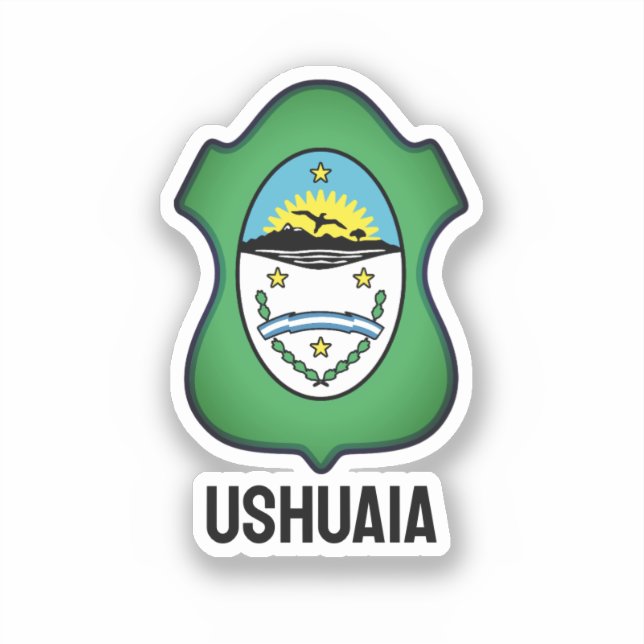 Sticker Armoiries d'Ushuaia - Argentine (Recto)