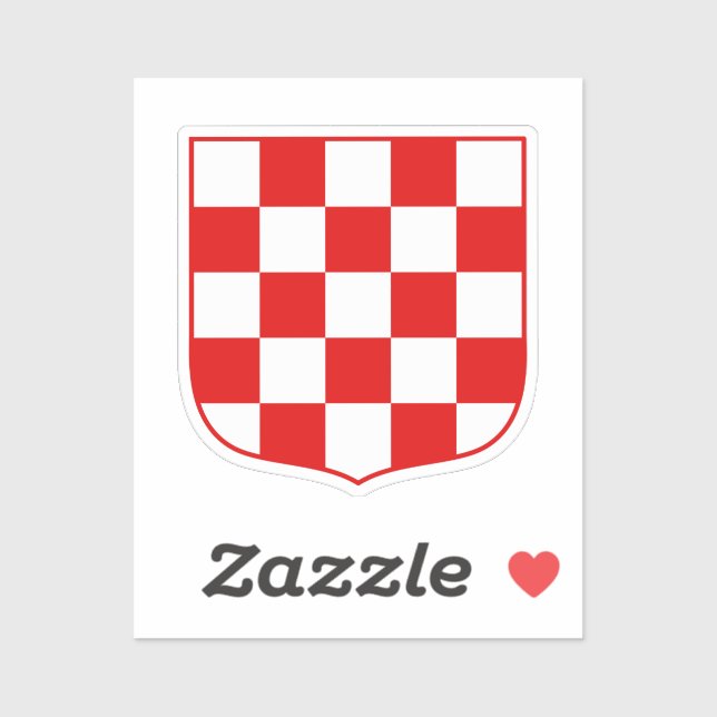 Sticker Armoiries motifs croates (Feuille)