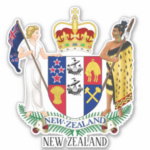 Sticker Armoiries Nationales De Nouvelle-Zélande Patriotiq