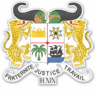 Sticker Armoiries Nationales Du Bénin Patriotique