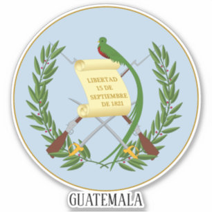 Sticker Armoiries Nationales Du Guatemala Patriotique
