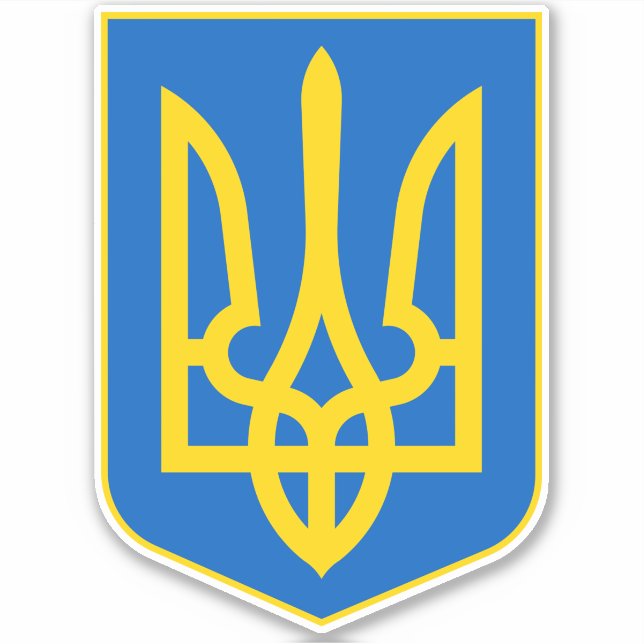 Sticker Armoiries Patriotiques Ukrainiennes (Devant)
