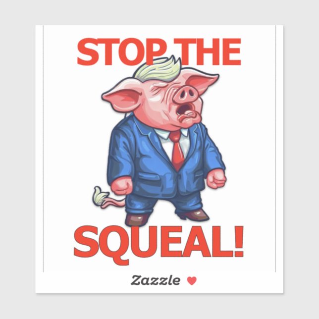 Sticker Arrêter La Squeal (Feuille)