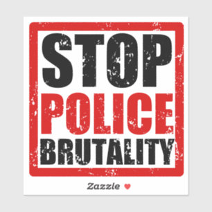 Sticker Arrêter l'autocollant de brutalité policière