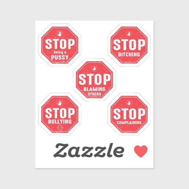 Sticker Arrêter l'autocollant du signe II (Feuille)