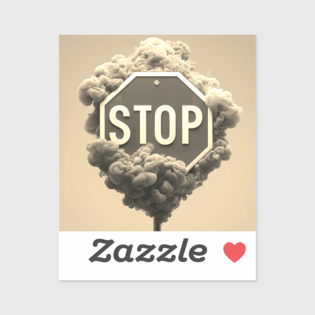 Sticker Arrêter le signe (Feuille)