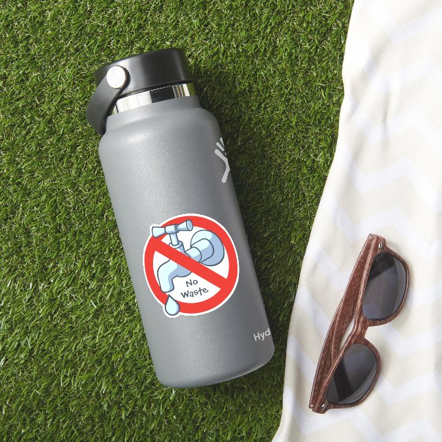 Sticker Arrêter les déchets d'eau (HydroFlask Insitu)