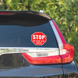 STICKER ARRÊTER L'INVASION ILLÉGALE DES ALIENS
