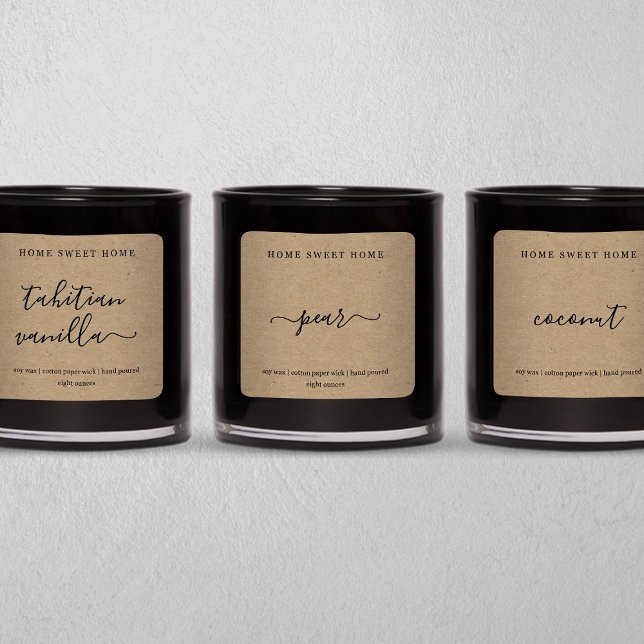 Sticker Arrière - plan Étiquette Kraft personnalis (Créateur téléchargé)