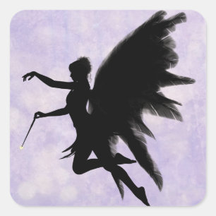Sticker Arrière - plan Fée Noire, Violet