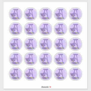 Sticker Arrondissements Monogrammes Lavande Style Felt