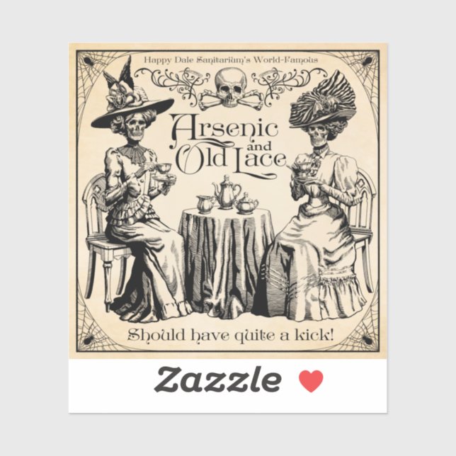 Sticker Arsenic et Ancienne dentelle (Feuille)