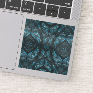 Sticker Art abstrait aquarelle bleu