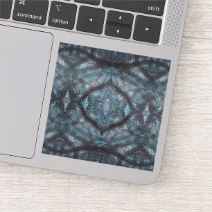 Sticker Art abstrait aquarelle entre les bleus