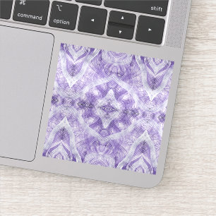 Sticker Art abstrait aquarelle violet clair ombre