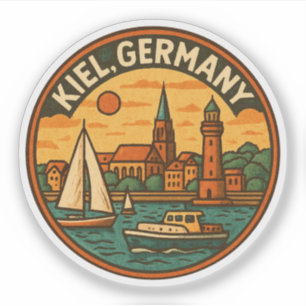 Sticker Art côtier de Kiel en Allemagne