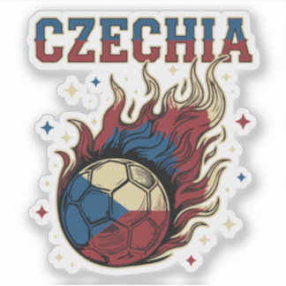 Sticker Art de fan de football rétro de la balle enflammée