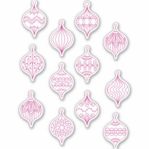 Sticker Art de la ligne ornementale Bauble de Noël