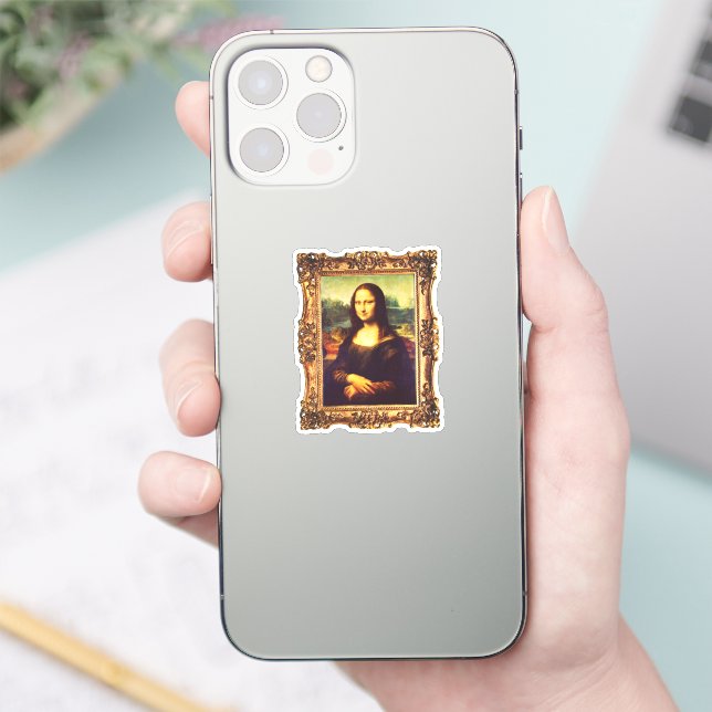 Sticker Art de la Renaissance encadré : Joconde par De Vin (Téléphone)