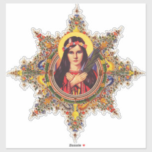 Sticker Art de la Vierge lumineuse Sainte Philomène Premiu