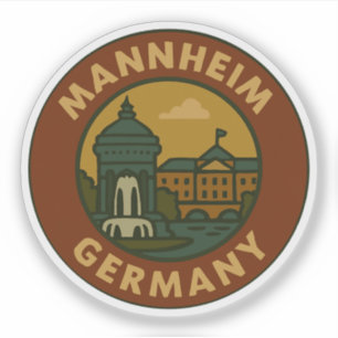 Sticker Art de la ville de Mannheim Allemagne