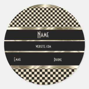 Sticker Art Deco Sepia Gold Black