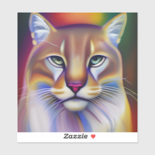 Sticker Art du Lion de montagne