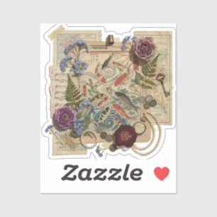 Sticker Art élégant du collage Ukiyoe – Beauté vintage JP