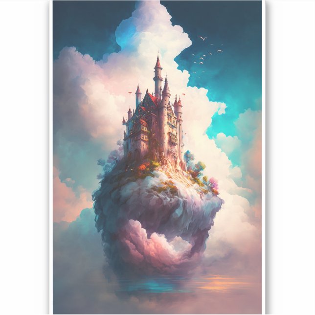 Sticker Art Imaginaire Castle Sky Nuds (Devant)