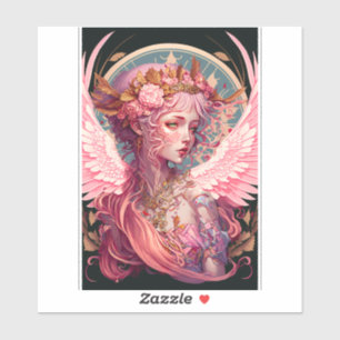 Sticker Art Imaginaire rose Fairy Angel