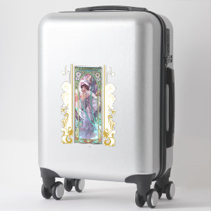 Sticker Art Nouveau Alphonse Mucha Soirée Contemplation