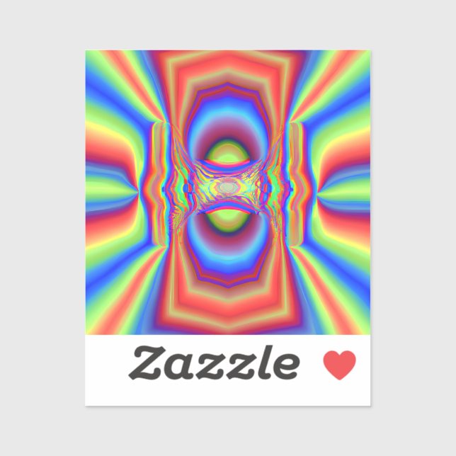 Sticker Art numérique d'intersection dimensionnelle (Feuille)