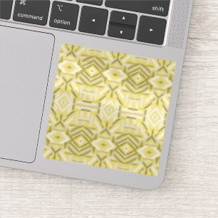 Sticker Art pastel doux abstrait jaune staccato