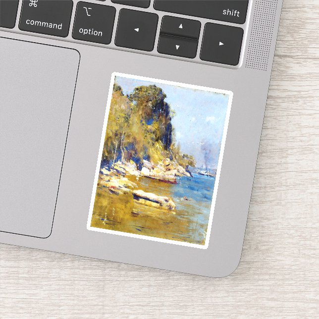 Sticker Arthur Streeton De Mon Camp (Sirius Cove) (Détail)