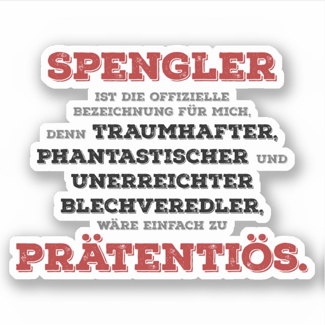Sticker Artisans gai gai Spengler (Devant)