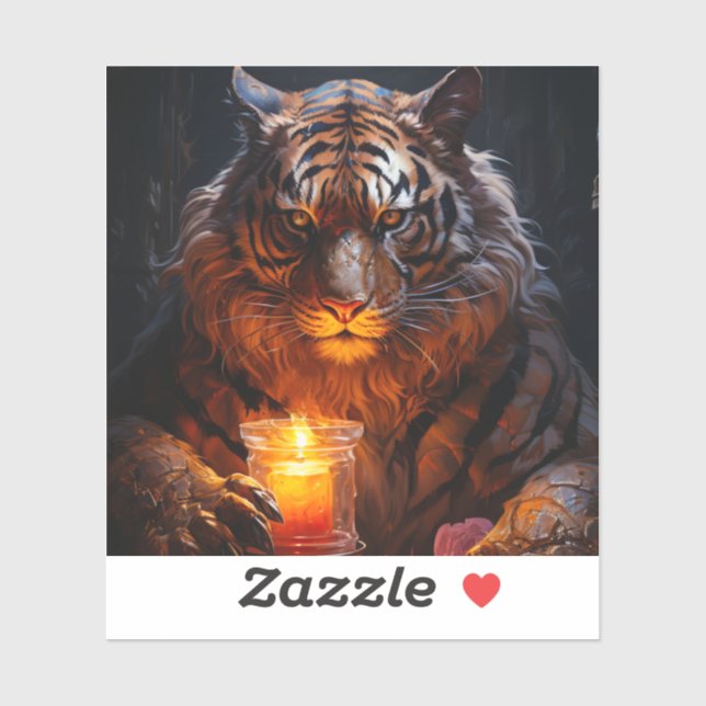 Sticker Artsy Tiger (Feuille)