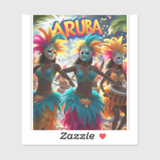 Sticker Aruba est l'heure de fêter