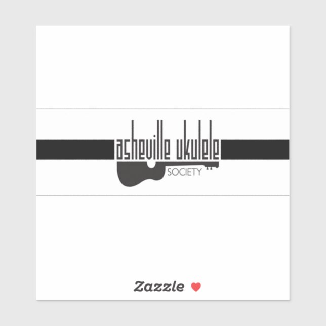 Sticker Asheville Ukulele Society (Feuille)