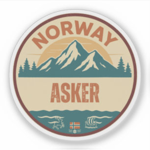 Sticker Asker, Norvège Norvège