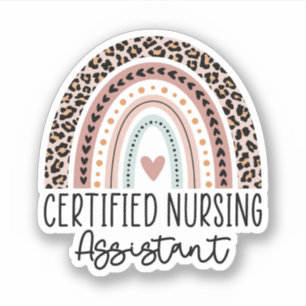 Sticker Assistant en soins infirmiers certifié Rainbow CNA