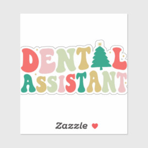 Sticker Assistante dentaire de Noël