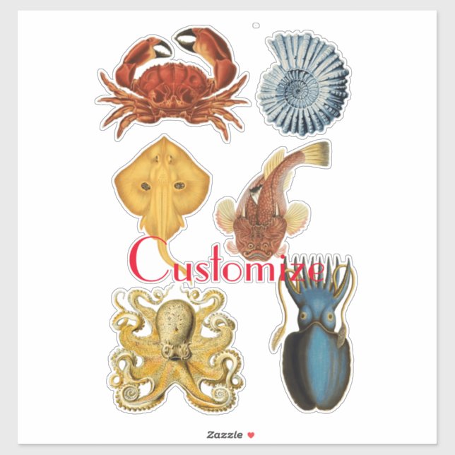 Sticker Association d'apaces de mer uniques Thunder_Cove (Feuille)