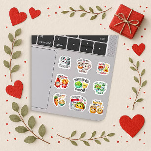 Sticker Associons de Nourriture Mignonnes Ensemble Pastel 