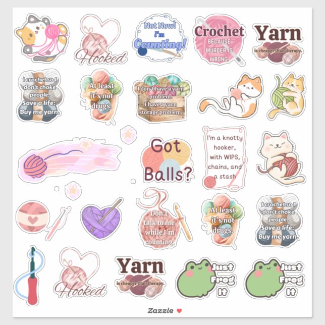 Sticker Assortiment d'autocollants pour crochet (Feuille)