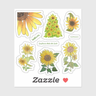 Sticker Assortiment de tournesols