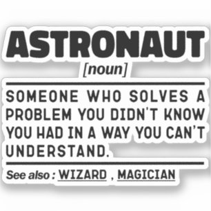 Sticker Astronaut Noun Définition Spaceflight Drôle Dire