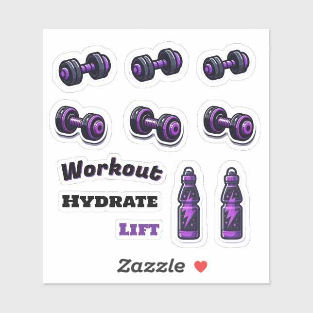 Sticker Ateliers de conditionnement physique motivationnel (Feuille)
