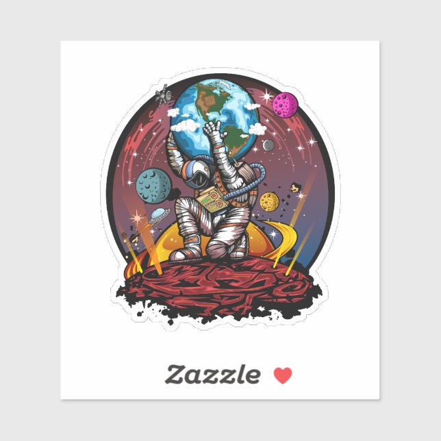 Sticker Atlas Space Man (Feuille)