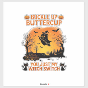Sticker Attache-toi Papillon Halloween Fantôme Sorcière Ch