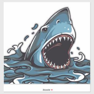 Sticker Attaque de requins